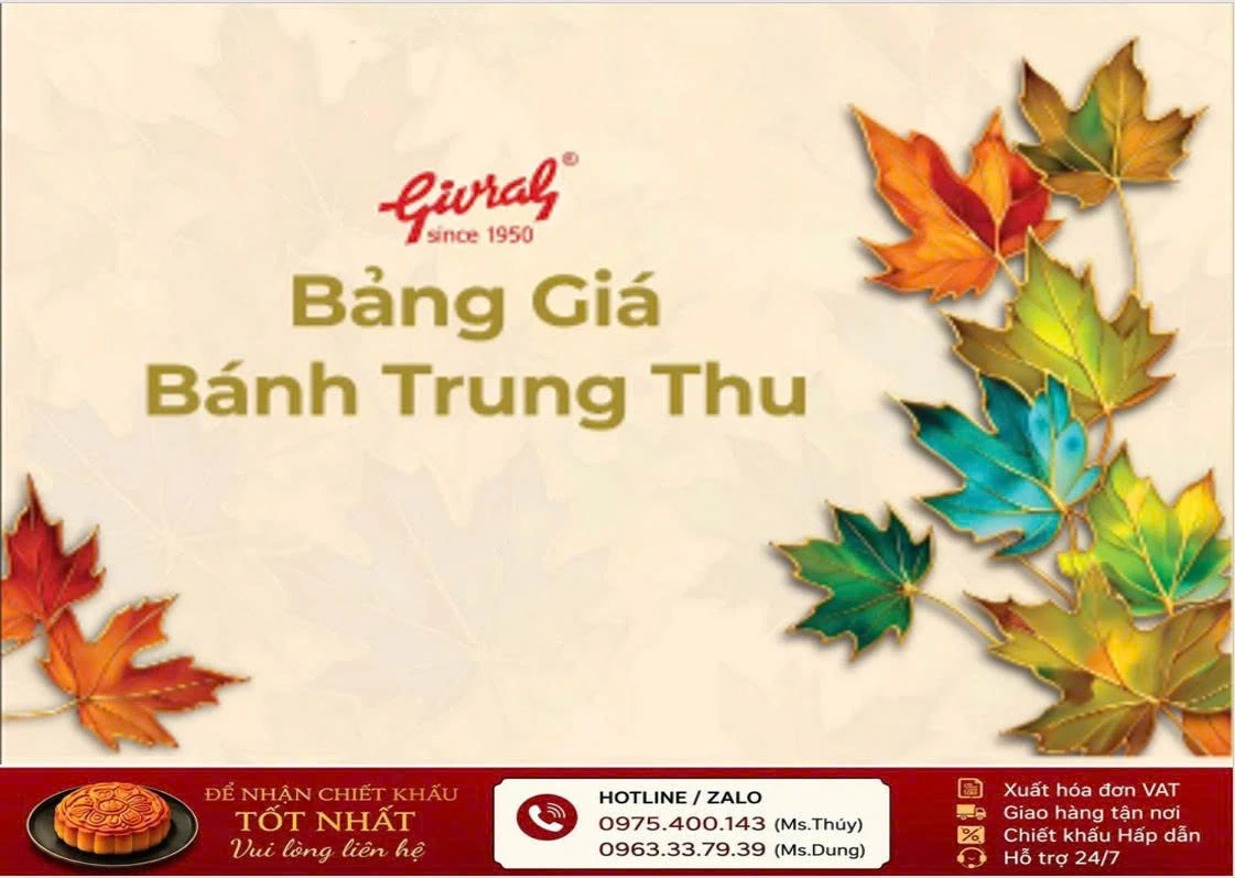 Bảng giá bánh trung thu Givral 2026 – trang 1/8