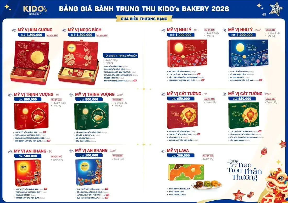 Hộp bánh trung thu tầm cao cấp dùng làm quà tặng khách hàng doanh nghiệp